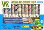 طقم ألوان أكريليك – VK ACRYLIC COLOR SET (عدد 12 لونًا)