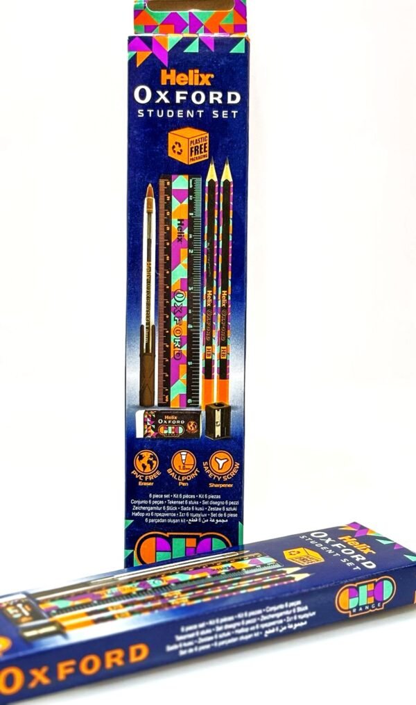 ⁦Helix Oxford Student Set – مجموعة أدوات مدرسية 6 قطع⁩ - الصورة ⁦1⁩