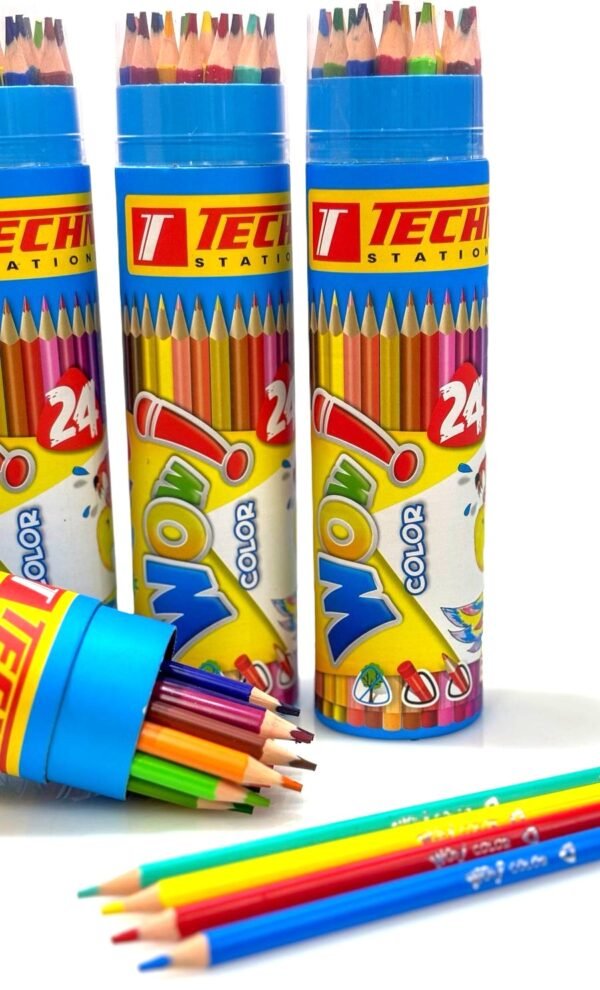 ⁦اسطوانة ألوان خشبية 24 لون⁩ - الصورة ⁦2⁩