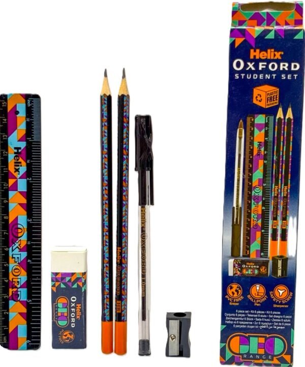 ⁦Helix Oxford Student Set – مجموعة أدوات مدرسية 6 قطع⁩ - الصورة ⁦2⁩