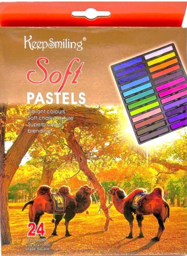 ⁦Keep Smiling – طقم ألوان باستيل ناعمة (24 لون)⁩ - الصورة ⁦1⁩