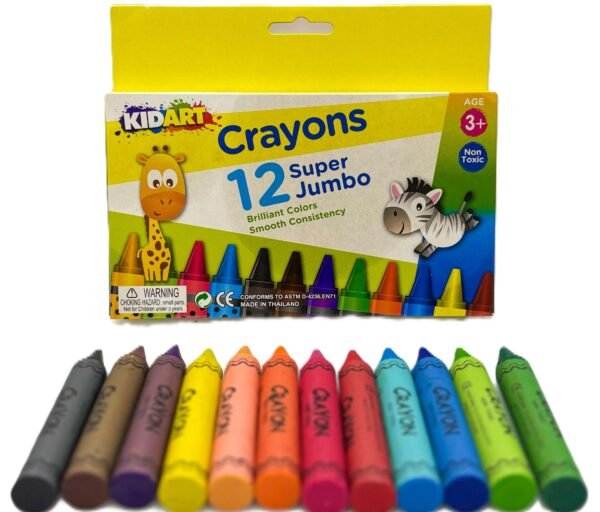 ⁦علبة ألوان شمعية 12 لون من KIDART⁩ - الصورة ⁦2⁩