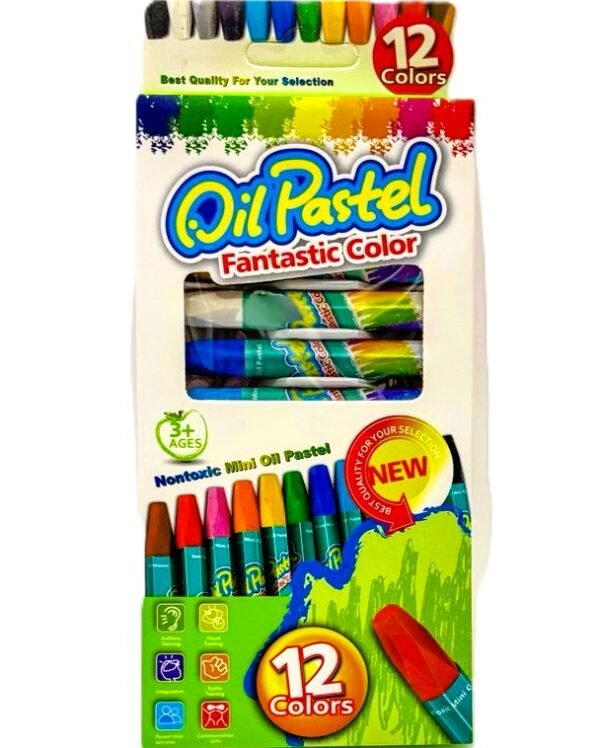 ⁦ألوان شمعية زيتية 12 لون oil pastel⁩ - الصورة ⁦1⁩