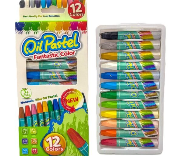 ⁦ألوان شمعية زيتية 12 لون oil pastel⁩ - الصورة ⁦2⁩