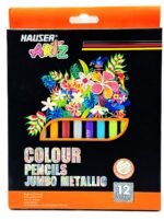 أقلام تلوين HAUSER Artz Jumbo Metallic – عدد 12 لون