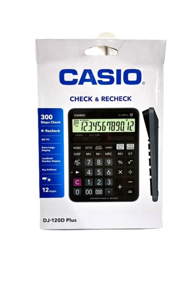 ⁦CASIO DJ-120D Plus – آلة حاسبة مكتبية احترافية⁩ - الصورة ⁦2⁩