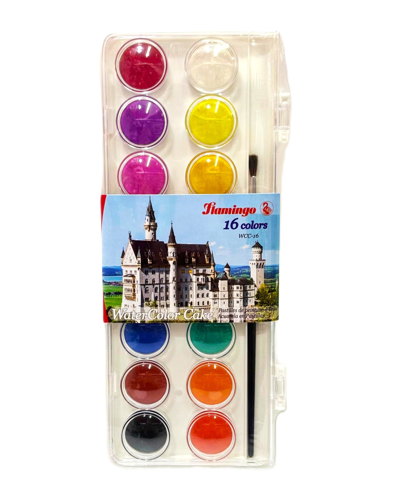 IMG-20250723-WA0258 ألوان مائية فلامينجو – 16 لون - الصورة 1