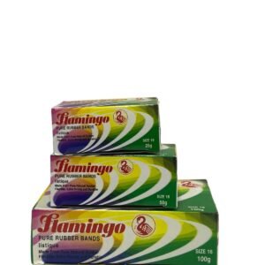 مطاط ربط Flamingo – عبوات كرتون (25 جم – 50 جم – 100 جم)