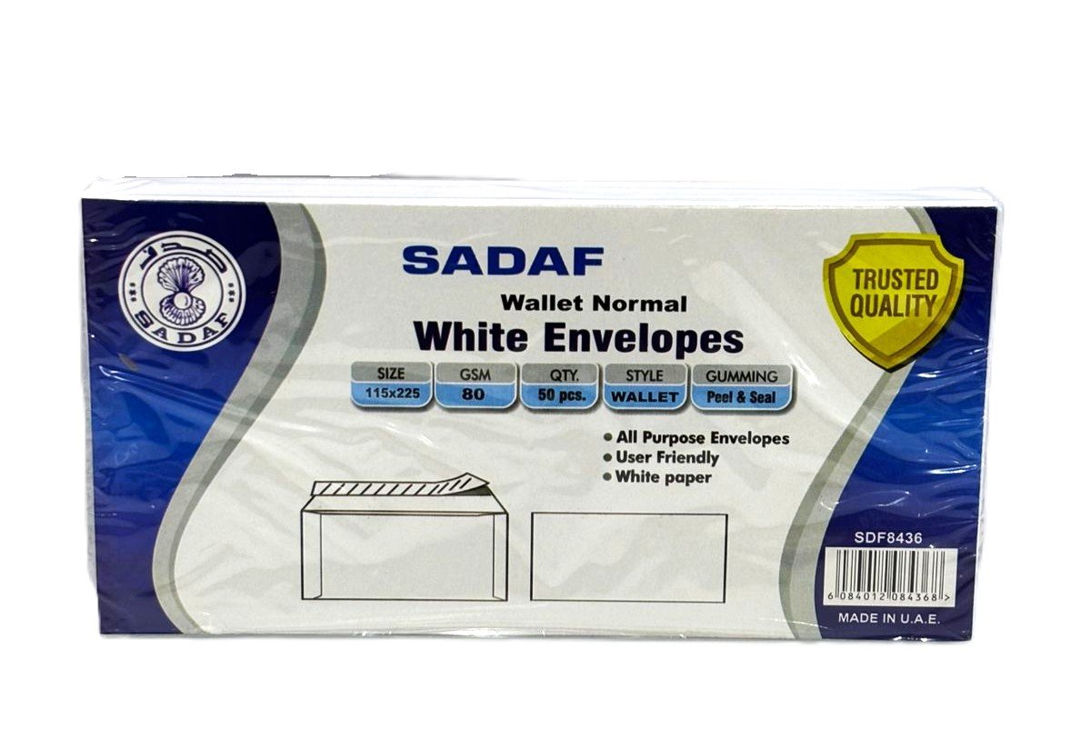 IMG-20250730-WA0216 مظاريف بيضاء – حجم 115×225 مم - الصورة 1