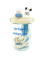 زجاجة ماء كرتونية للأطفال – بغطاء مزدوج الوظائف وفلتر داخلي