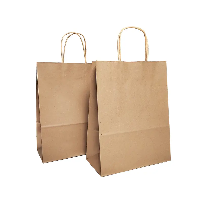 a28a7333-273e-4584-af13-b0a791827577 - Copy كيس ورقي كرافت بني بمقبض - 50 حبه - الصورة 1